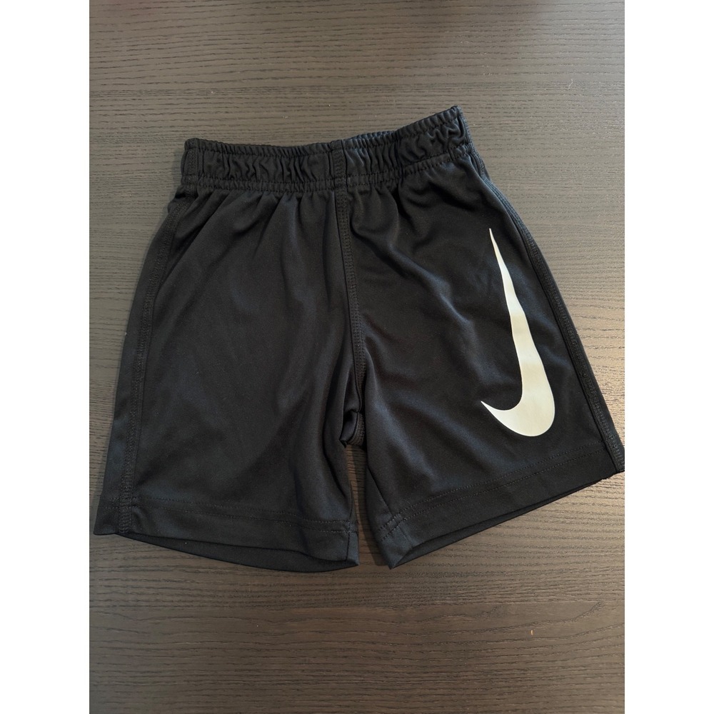Nike Dri-FIT Athletic Shorts Toddler 3T Black Swoosh Logo boys